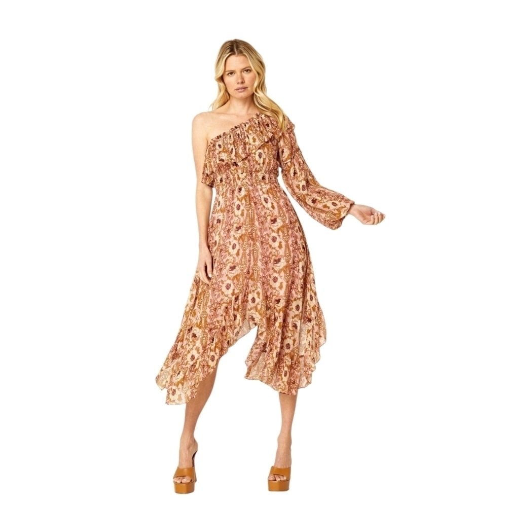 Misa Los Angeles Vola Dress San Lorenzo One Shoulder Asymmetrical NWT Small $425